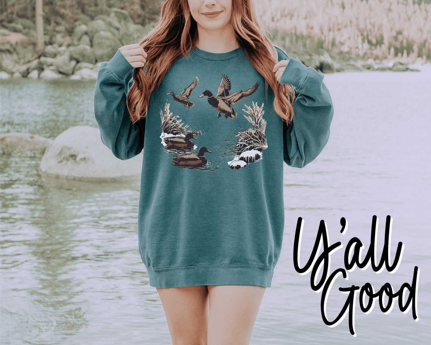 Vintage Duck Sweatshirt - Unisex Sweatshirt